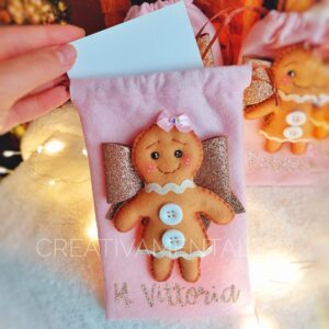 Sacchetto per biglietto di auguri o regalo in denaro - Pan di zenzero