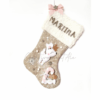 Calza della befana in pannolenci con cerbiattina